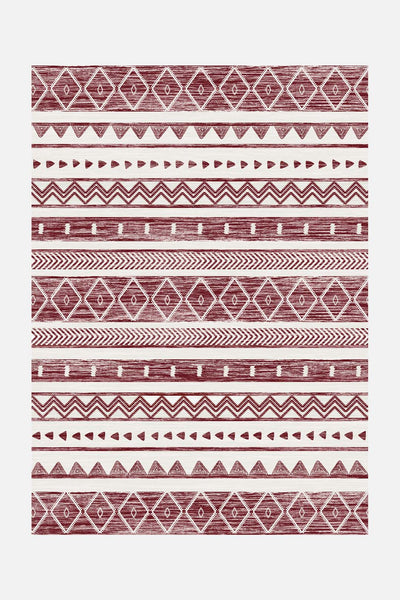 Ikat Maroon Rug - Teppana