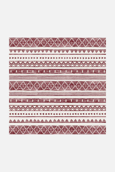 Ikat Maroon Rug - Teppana
