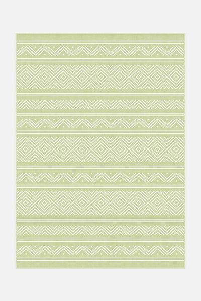 Outdoor Aztec Green Rug - Teppana