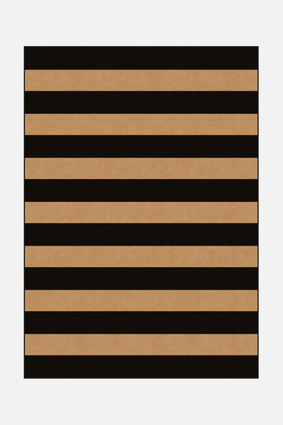 Outdoor Espresso Stripes Rug - Teppana