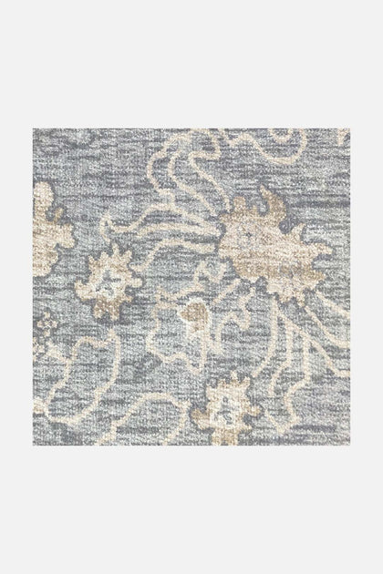 Lavender Silver Rug: Classic Ornaments in Lavender | Teppana – Teppana UK