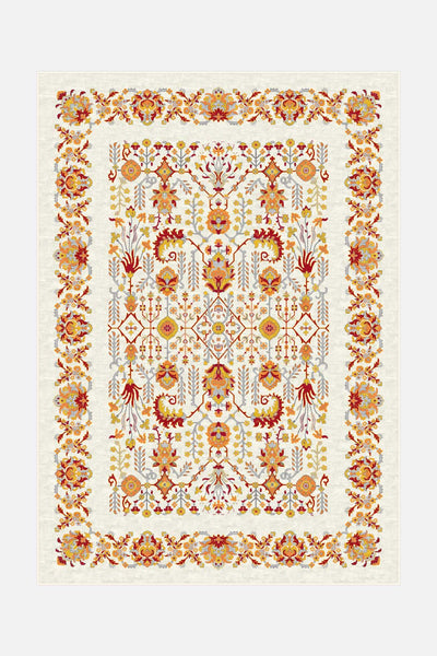 Fleur Red Rug - Teppana