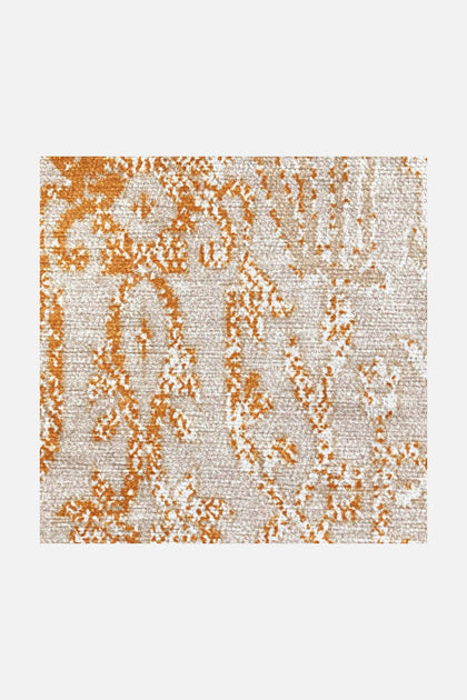 Helene Amber Rug: Floral Pattern in Beige and Orange | Teppana – Teppana UK