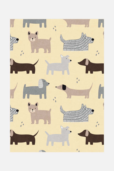 Dog Park Yellow Rug - Teppana