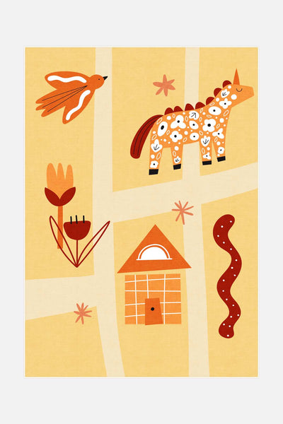 Magicland Yellow Rug - Teppana