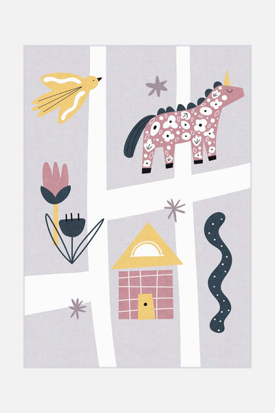 Magicland Purple Rug - Teppana