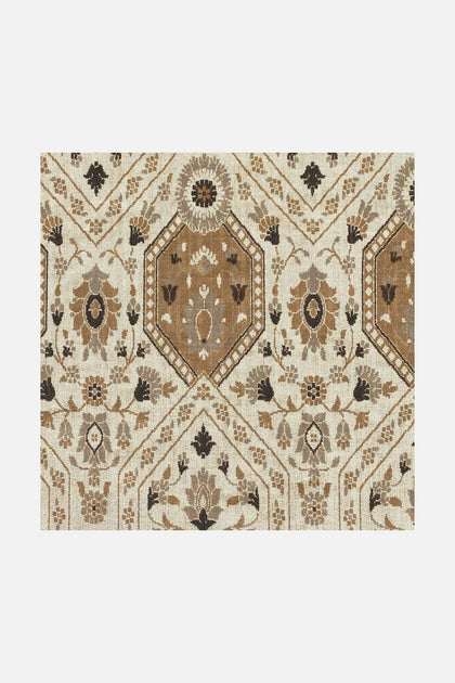 Hangi Umber Rug: Artful Geometric Floral Ornaments | Teppana – Teppana UK
