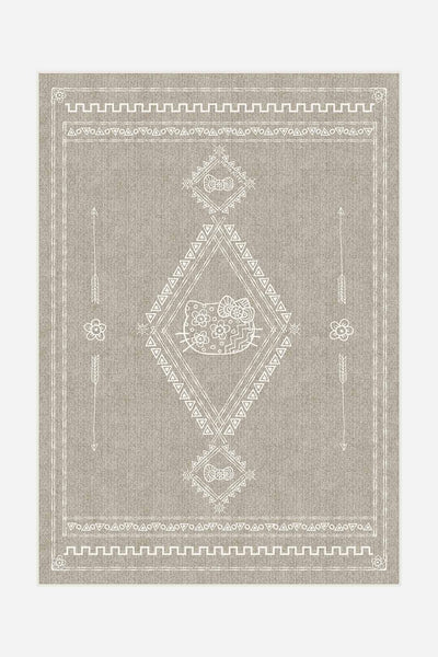 Hello Kitty Tribal Taupe Rug - Teppana