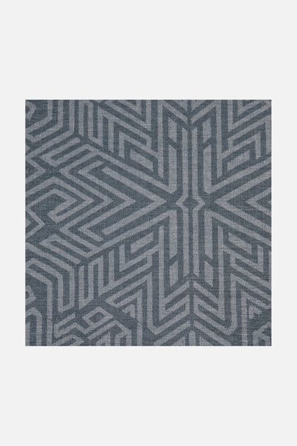 Snowflake Frost Rug: Snowflake Pattern in Blue-Grey | Teppana – Teppana UK