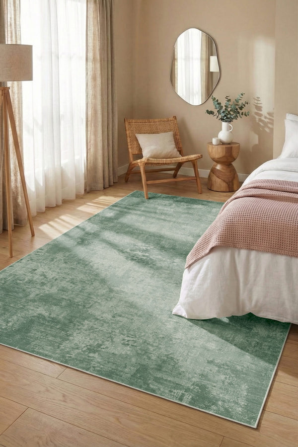 Ash Slate Green Rug | Deep & textured green-grey | Teppana – Teppana UK
