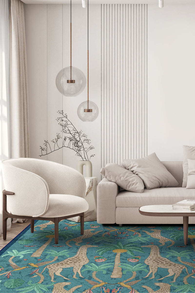 Savanna Beige Rug | Exotic Wildlife & Nature | Teppana – Teppana UK